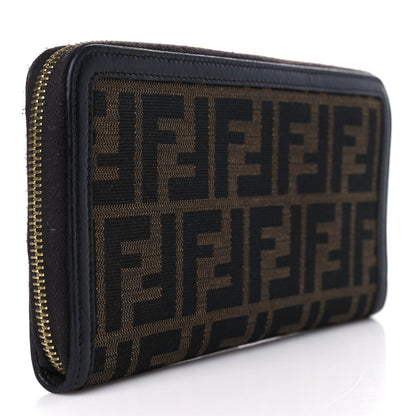 Fendi Zucca Zip Around Wallet Tobacco Ebano 3 of 9