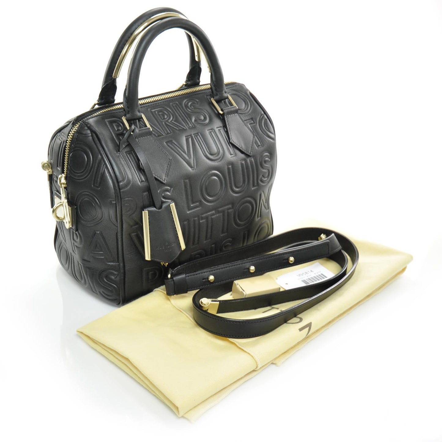 Calfskin Embossed Mini Cube Speedy Black