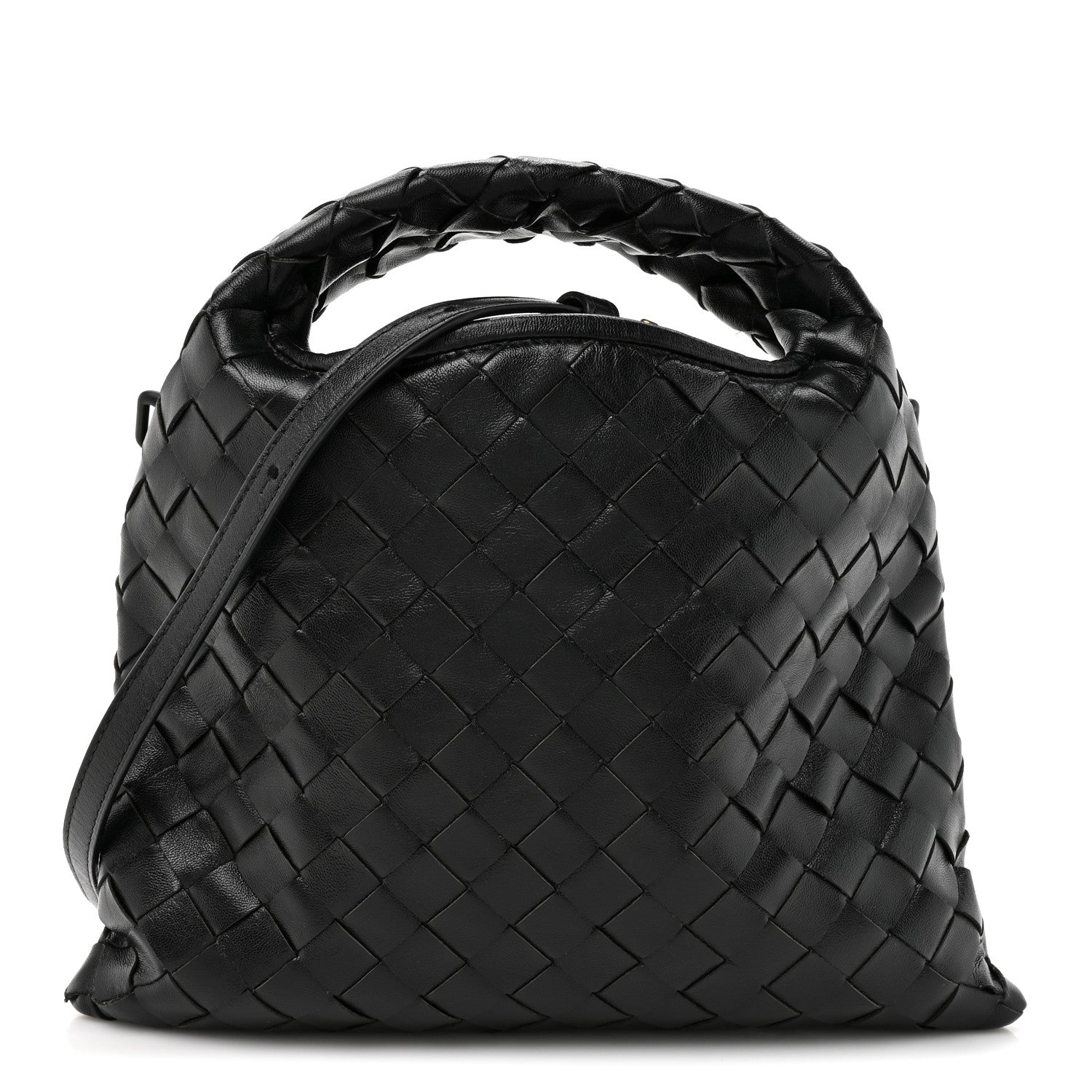 Bottega Veneta Calfskin Intrecciato Mini Hop Black 1 of 10