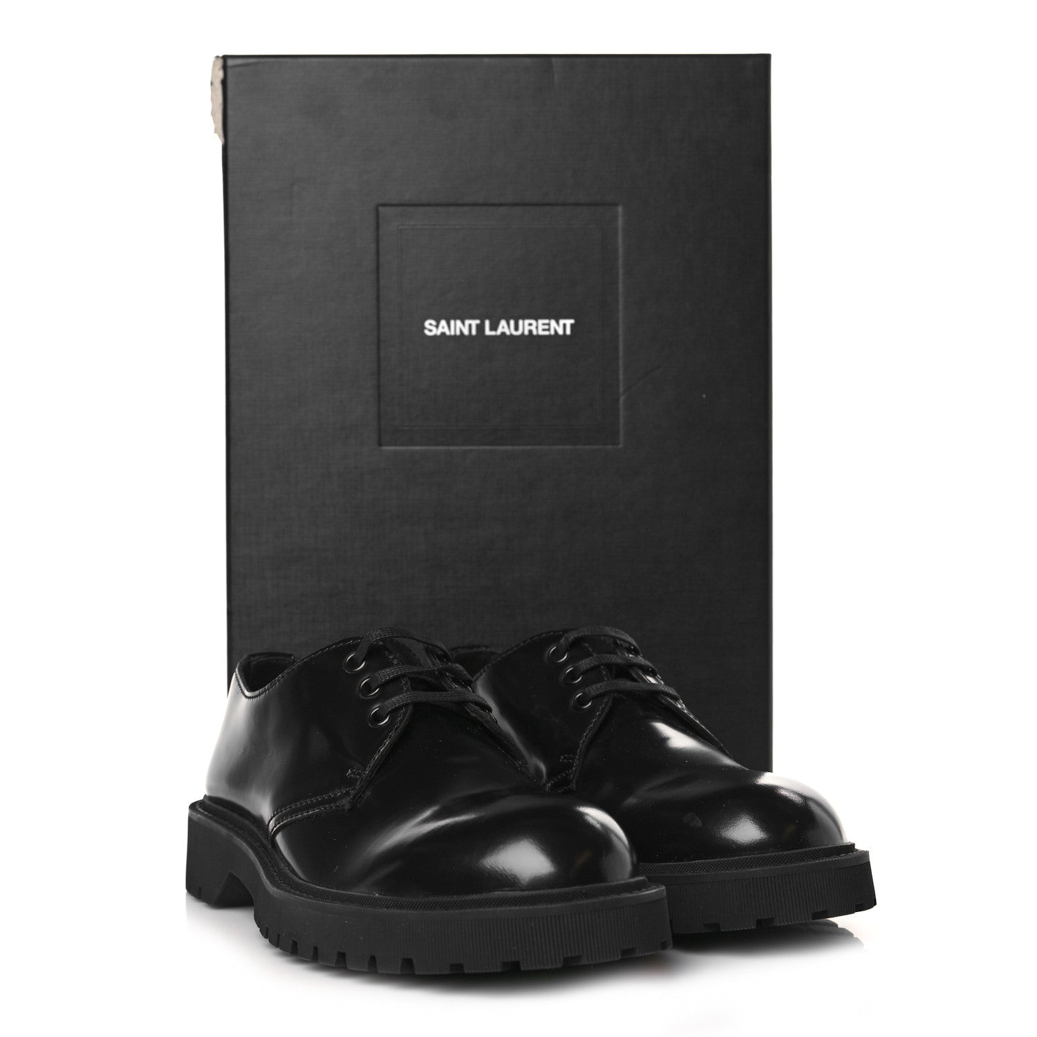 Saint Laurent Ketta Liverpool Lace Up Derby Shoes 39 Black 9 of 9