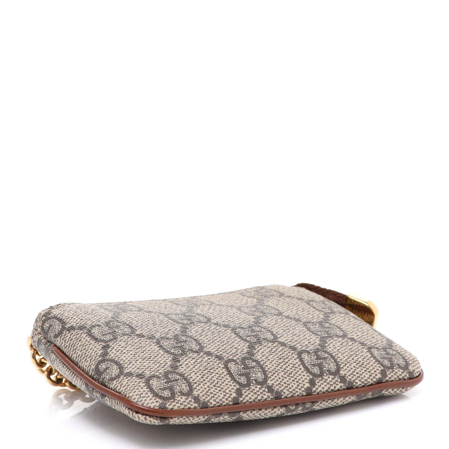 GG Supreme Monogram Key Case Brown