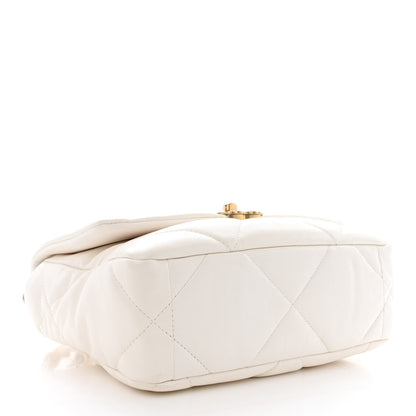 Chanel Lambskin Quilted Medium Chanel 19 Flap White 4 of 10