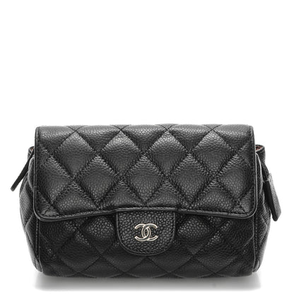 Chanel Caviar Quilted Flap Cosmetic Case Black 1 of 8