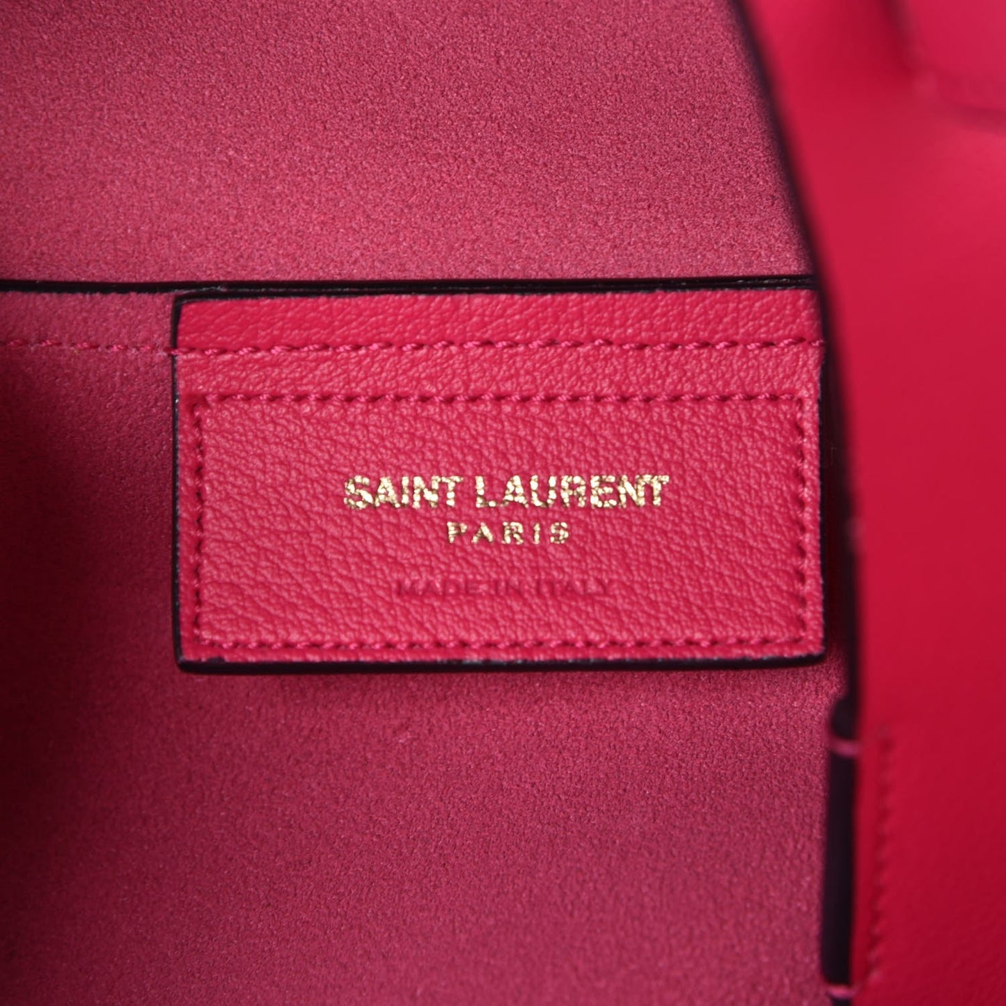 Calfskin Large Shopping Tote Fuchsia