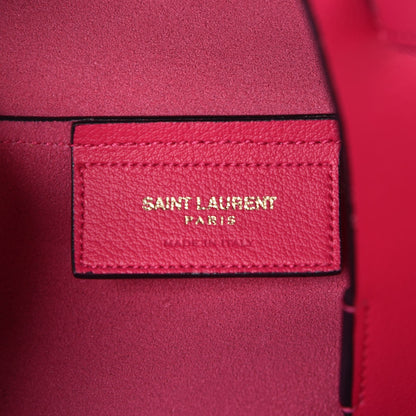 Saint Laurent Calfskin Large Shopping Tote Fuchsia 7 of 8