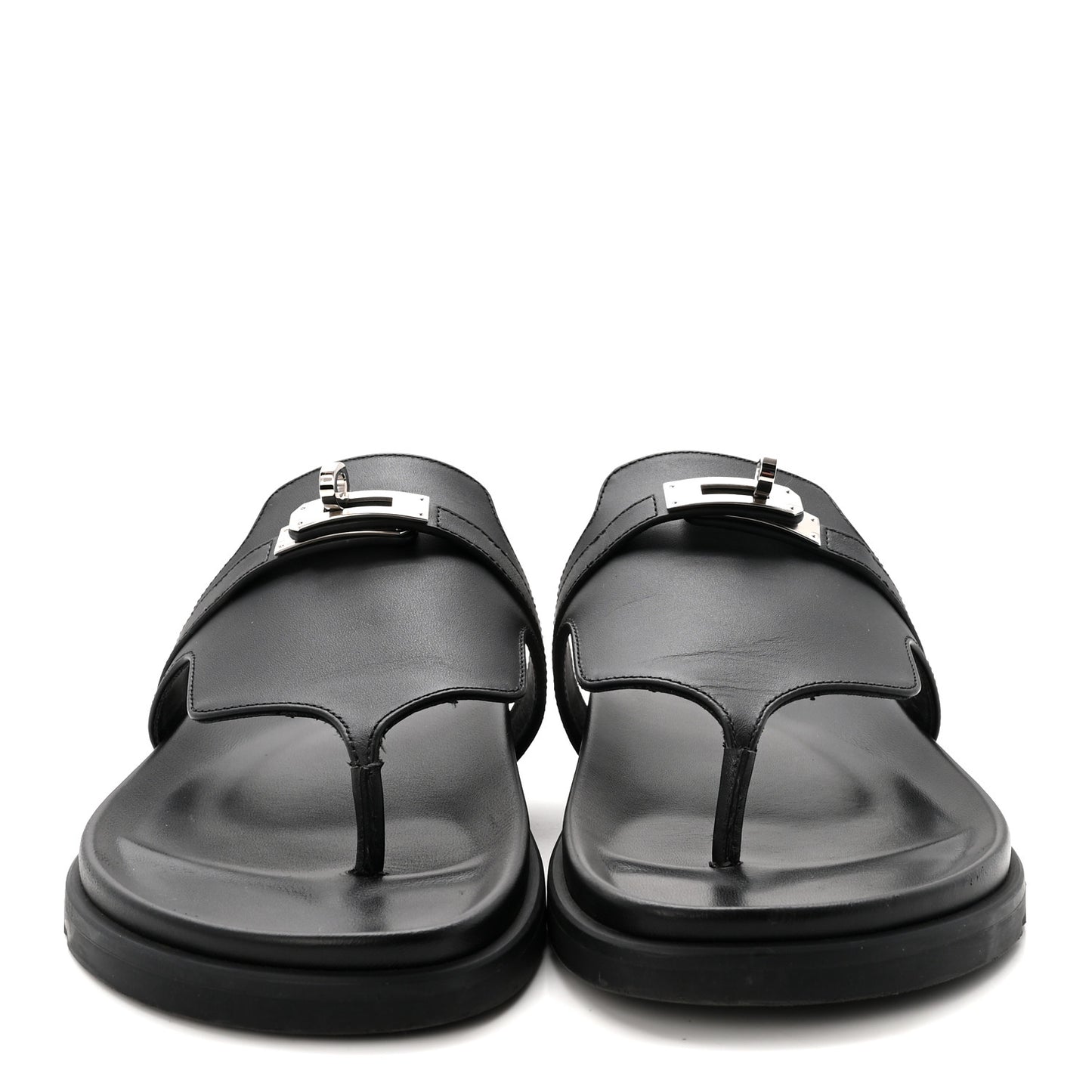 Calfskin Womens Empire Sandals 40 Black