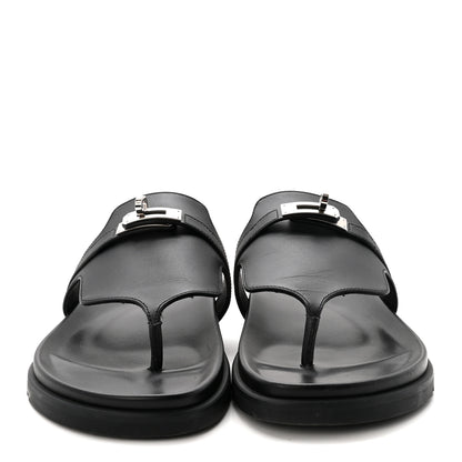 Hermes Calfskin Womens Empire Sandals 40 Black 3 of 9