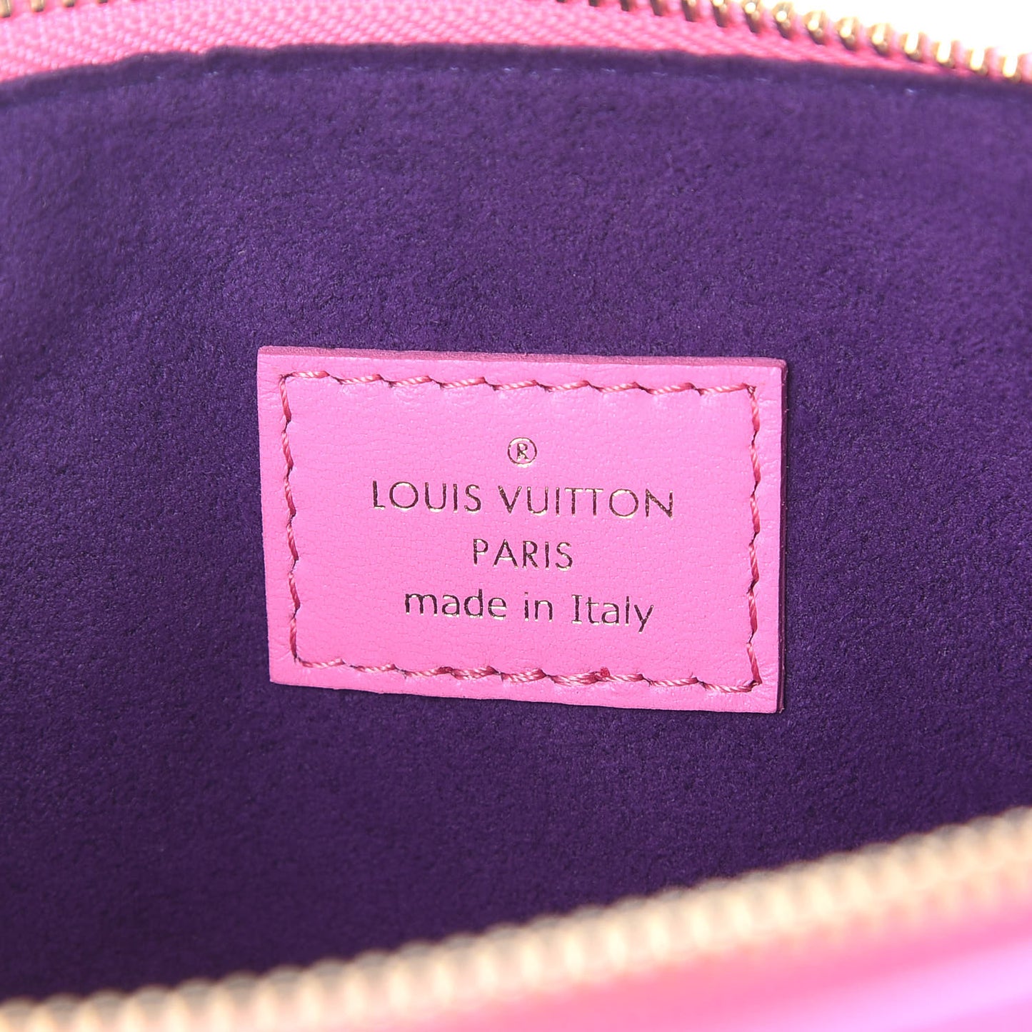Lambskin Embossed Monogram Vuittamins Coussin PM Rose Violet