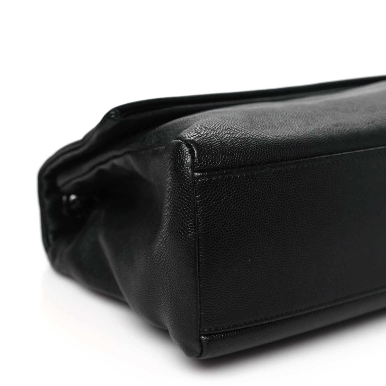 Saint Laurent Grain De Poudre Medium West Hollywood Monogram Fold-Over Black 9 of 11