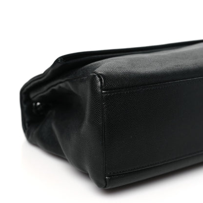 Saint Laurent Grain De Poudre Medium West Hollywood Monogram Fold-Over Black 9 of 11