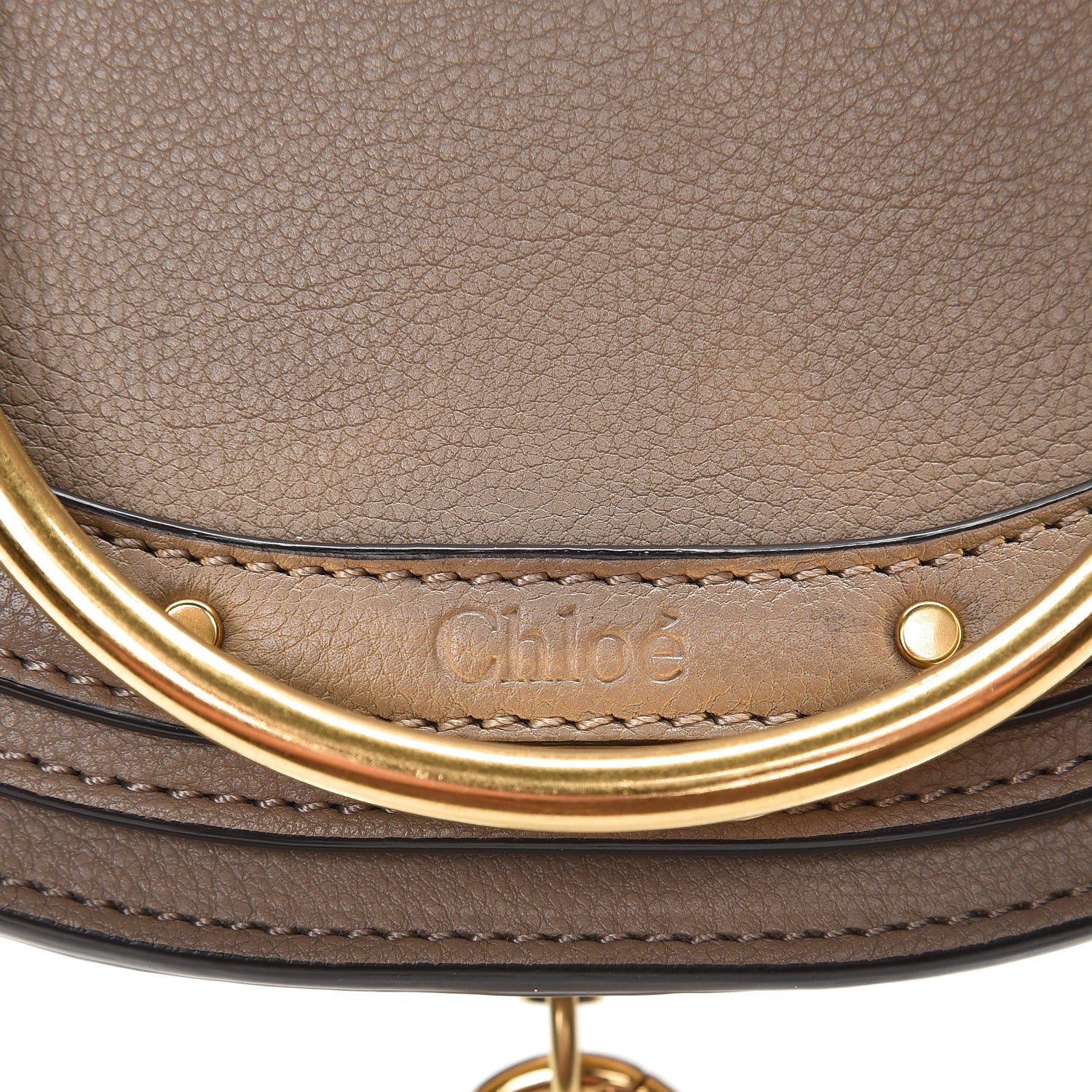 Chloe Calfskin Small Nile Bracelet Minaudiere Bag Motty Grey 9 of 9