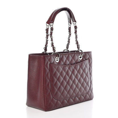 Chanel Caviar Quilted Grand Shopping Tote GST Burgundy 3 of 8