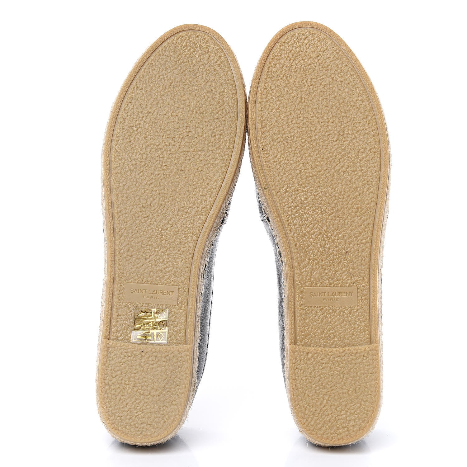 Saint Laurent Nappa Embossed Stars Espadrilles 39 Black 5 of 10
