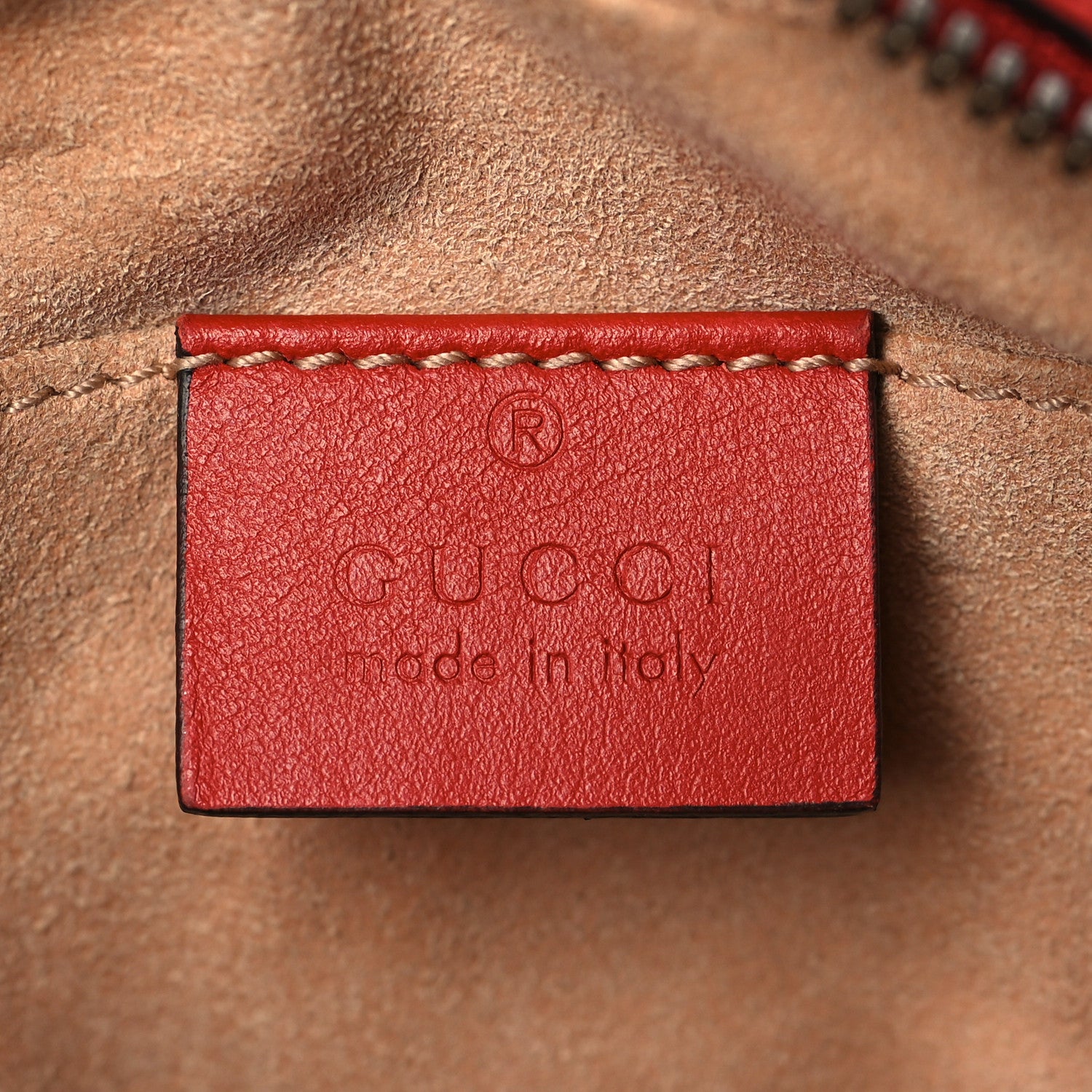 Gucci Calfskin Matelasse Small GG Marmont Chain Shoulder Bag Hibiscus Red 6 of 14