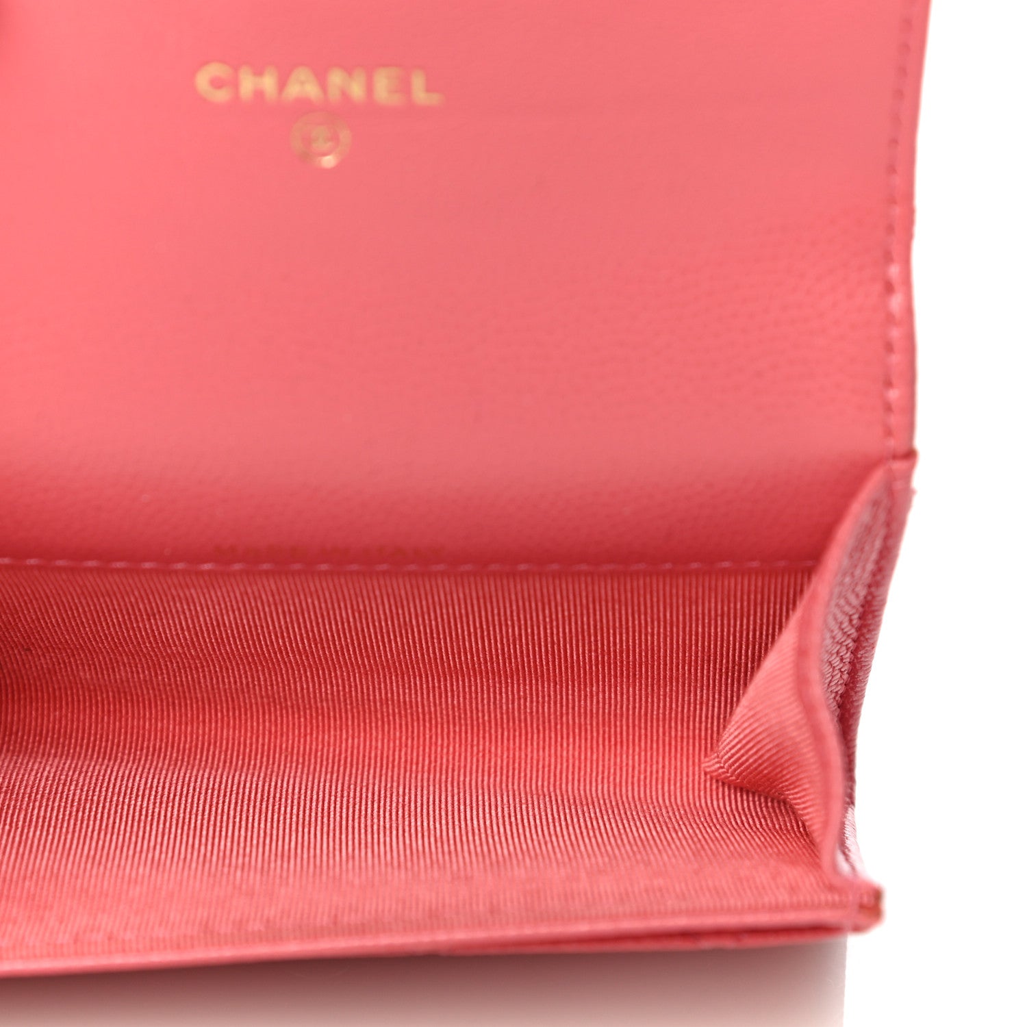 Chanel Caviar Quilted Flap Card Holder Wallet Pink 5 of 12