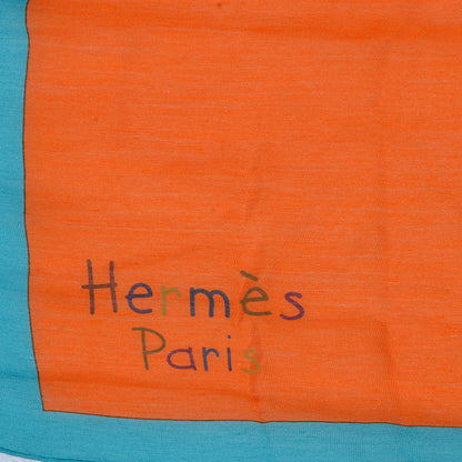 Hermes Cashmere Silk Fils Conducteurs Scarf 70 3 of 5