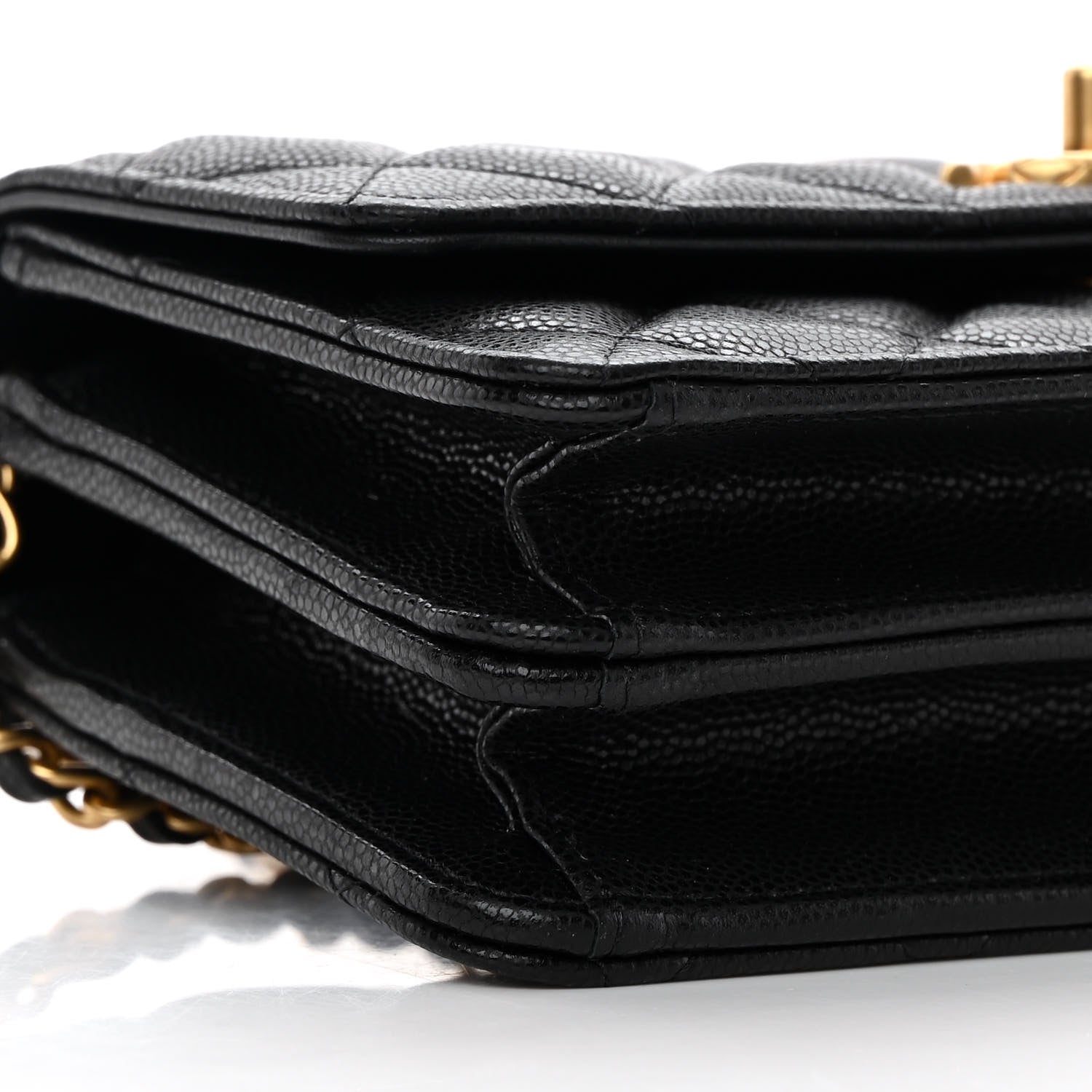 Chanel Caviar Quilted Chain Link Clutch With Chain Black 10 of 12