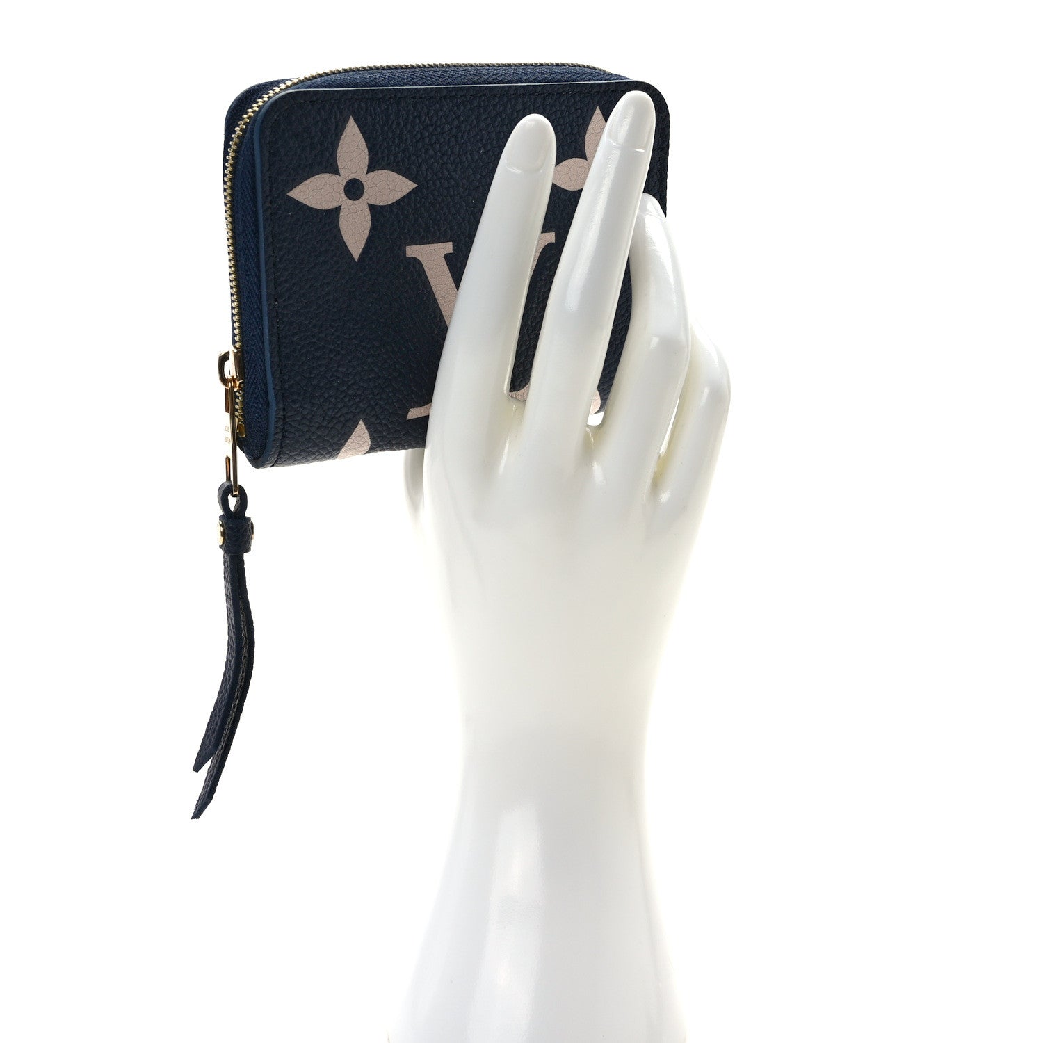 Louis Vuitton Empreinte Monogram Giant Zippy Coin Purse Navy Creme 2 of 8