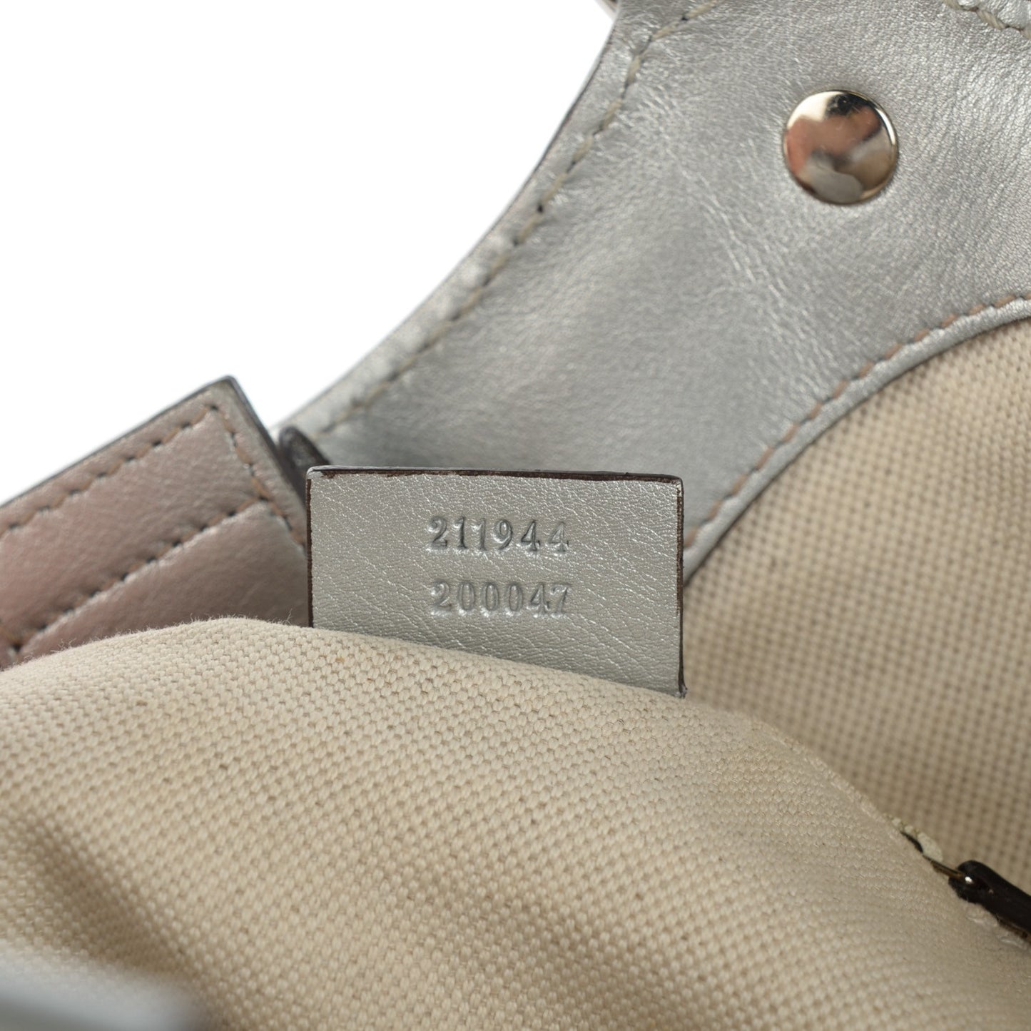 Guccissima Medium Sukey Tote Silver