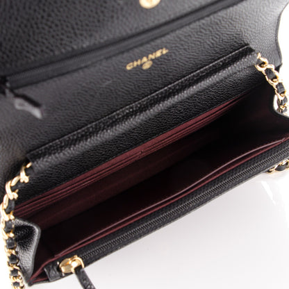 Chanel Caviar Quilted Wallet On Chain WOC Black 5 of 8