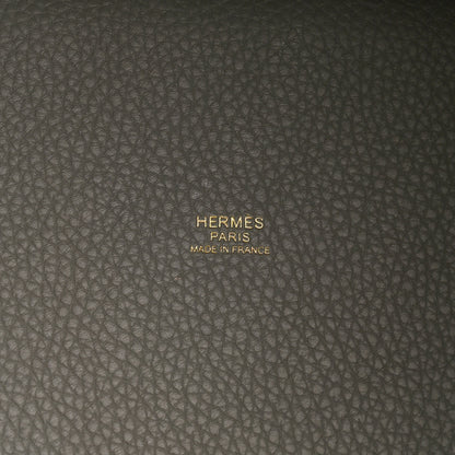 Hermes Taurillon Clemence Picotin Lock 18 PM Gris Meyer 6 of 10