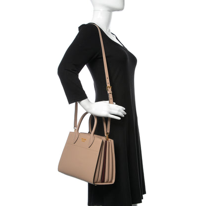 Prada Saffiano City Calfskin Bibliothèque Top Handle Cammeo Granato 2 of 9