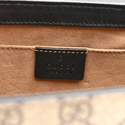 Gucci GG Supreme Monogram Calfskin Small Padlock Shoulder Bag Beige Black Cuir 6 of 11