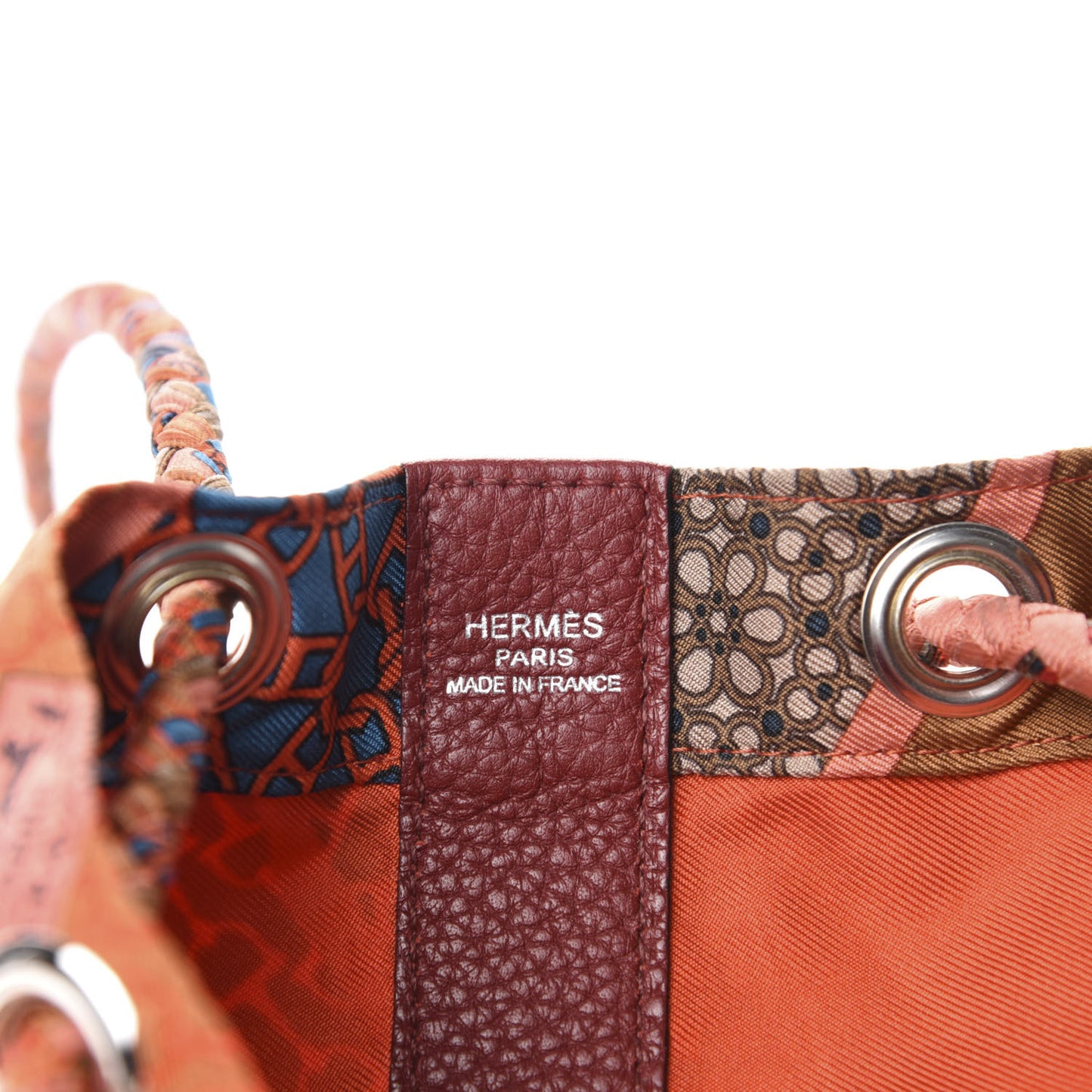 Silk Togo Carre en Cravates Soie Cool Flamingo Pink Deer Brown Orange