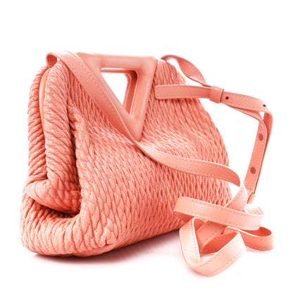 Bottega Veneta Lambskin Knit Small The Point Triangle Bag Peachy 3 of 9