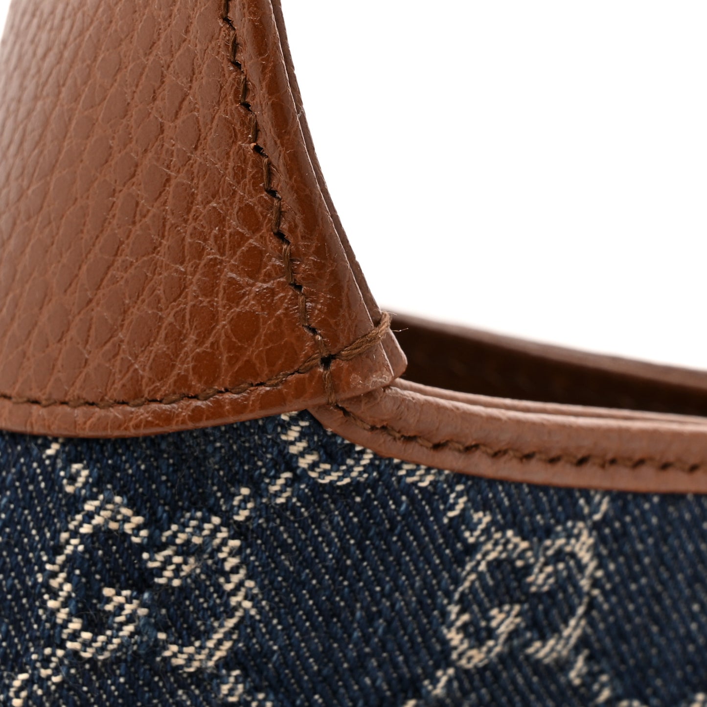 New Denim GG Monogram Calfskin Small Jackie 1961 Hobo Blue Tea Cuir