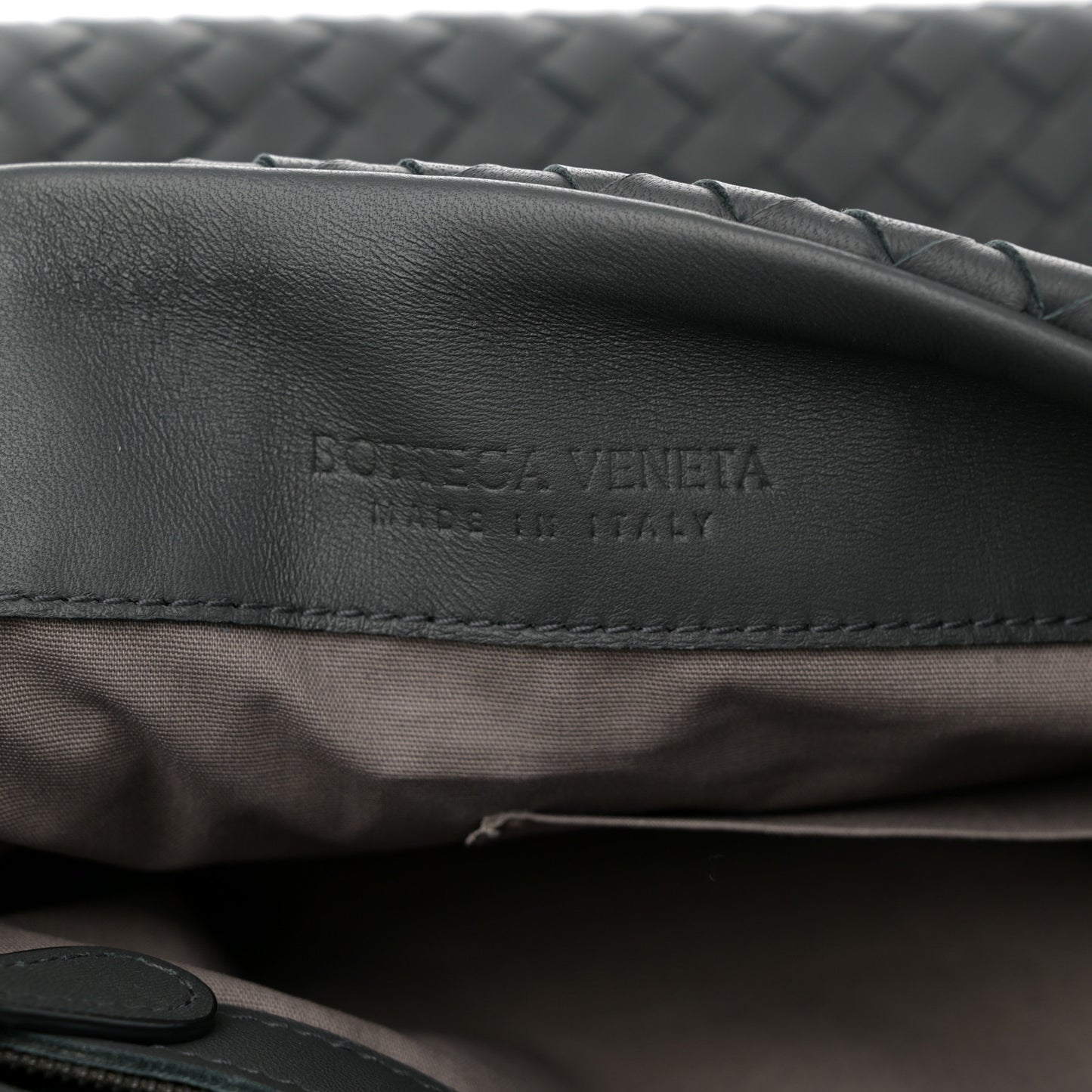 Nappa Intrecciato Flap Shoulder Bag Ardoise