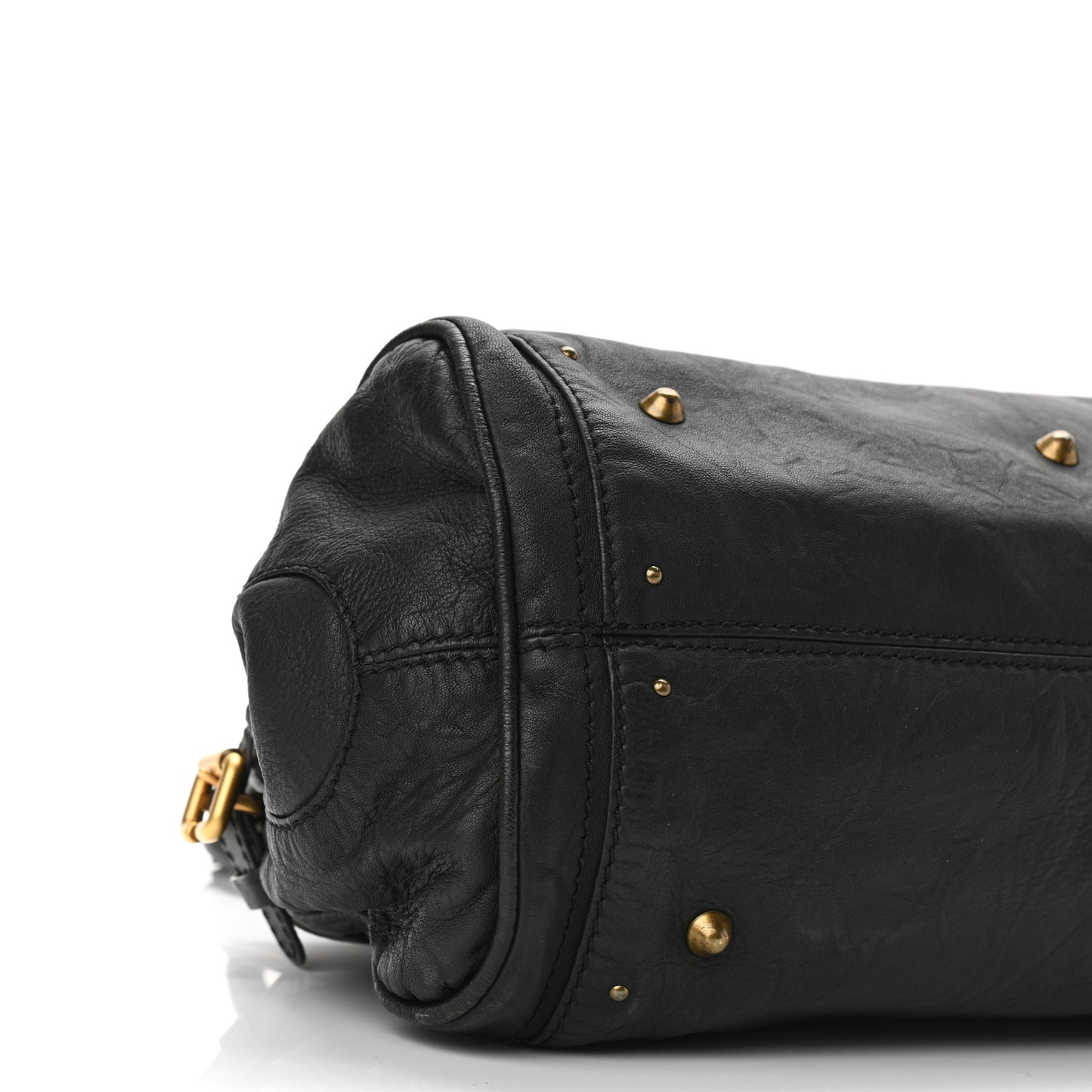 Calfskin Medium Paddington Satchel Black