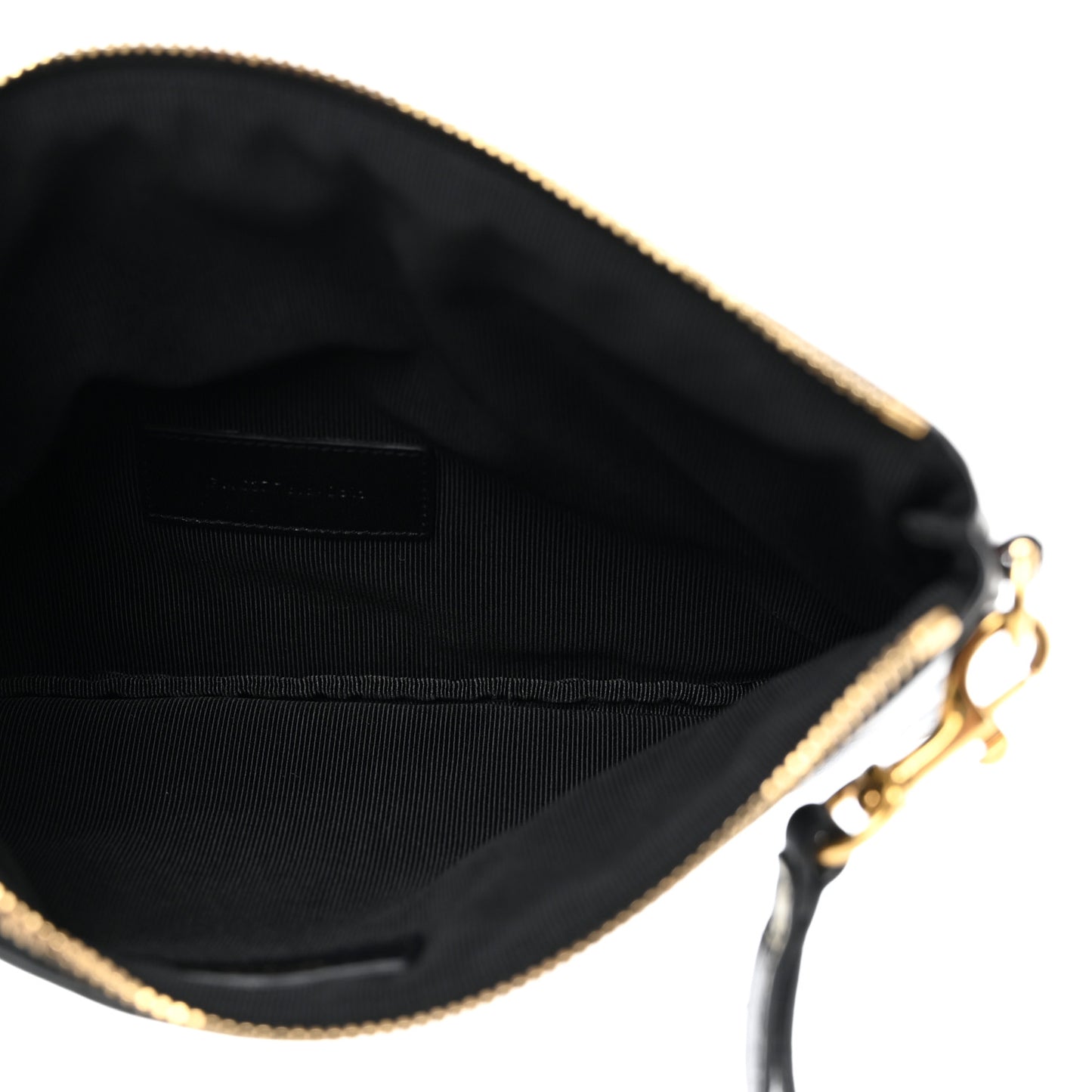 Calfskin Lipstick Print Monogram Pouch Black
