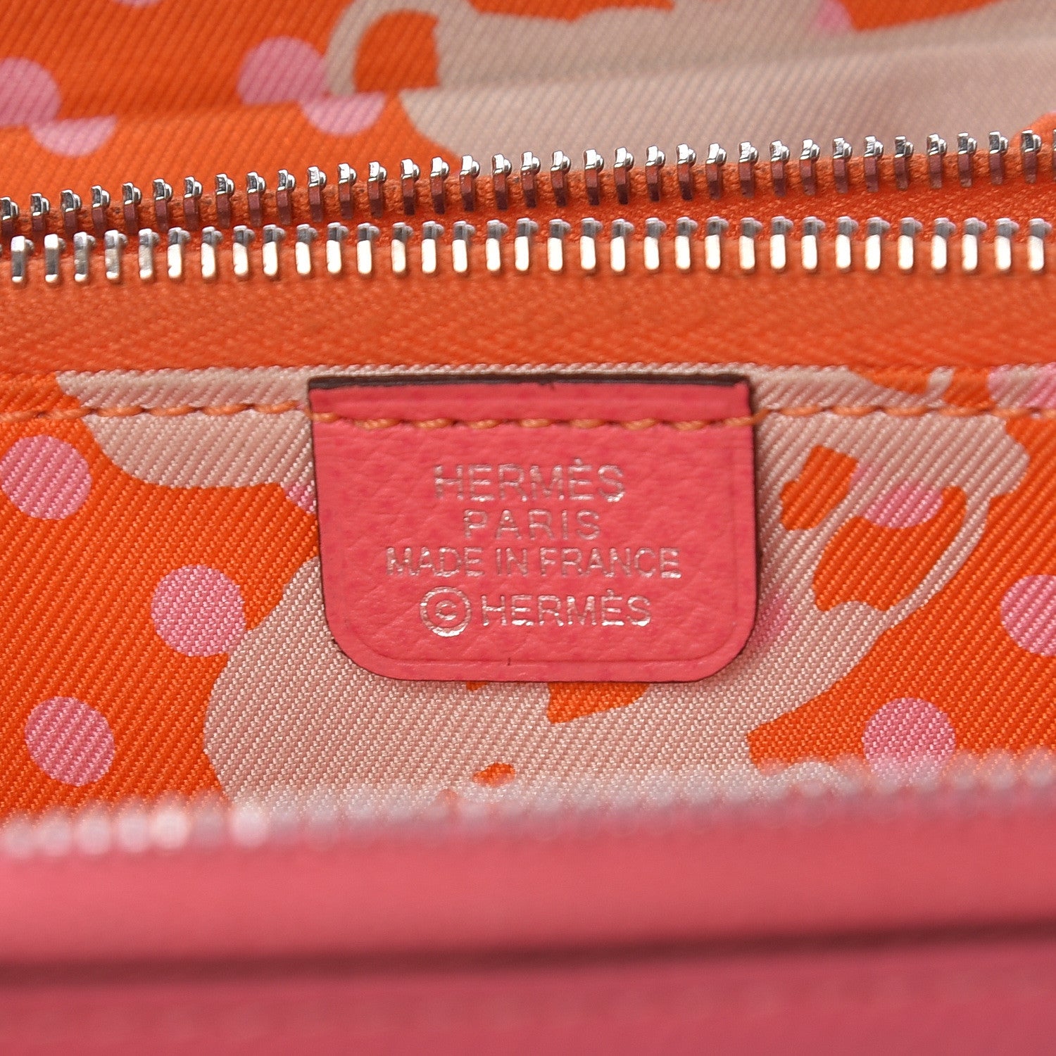 Hermes Epsom Silk'In Compact Wallet Rose Azalee 6 of 7