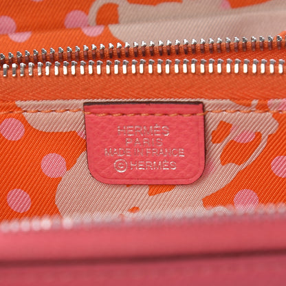 Hermes Epsom Silk'In Compact Wallet Rose Azalee 6 of 7