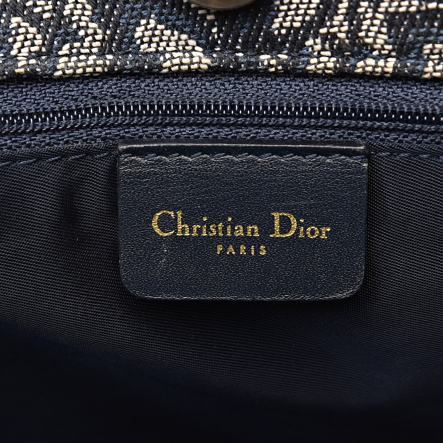 Christian Dior Monogram Tote Blue 6 of 14