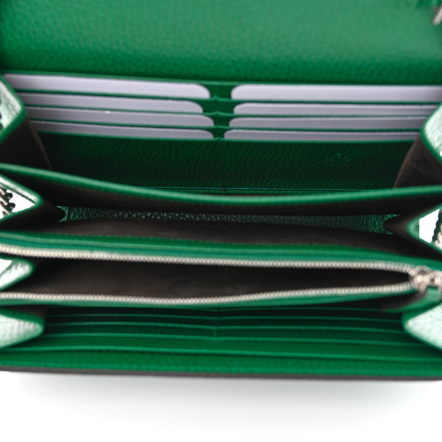 Gucci Calfskin Mini Dionysus Chain Wallet Emerald 5 of 11