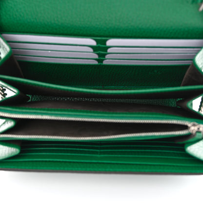 Gucci Calfskin Mini Dionysus Chain Wallet Emerald 5 of 11