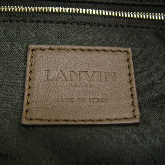 Leather Stitched Large Tote Brown