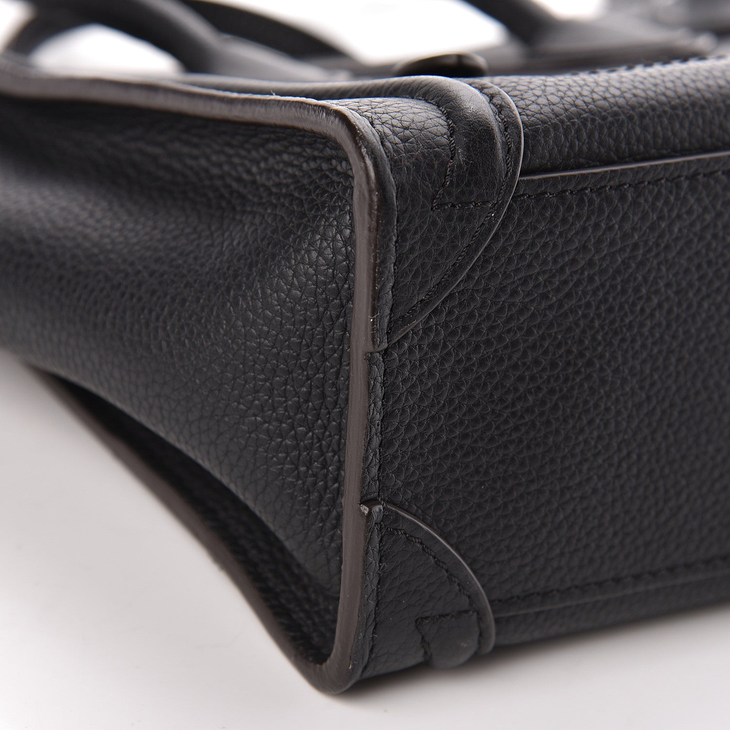 Celine Drummed Calfskin Nano Luggage Black 11 of 12