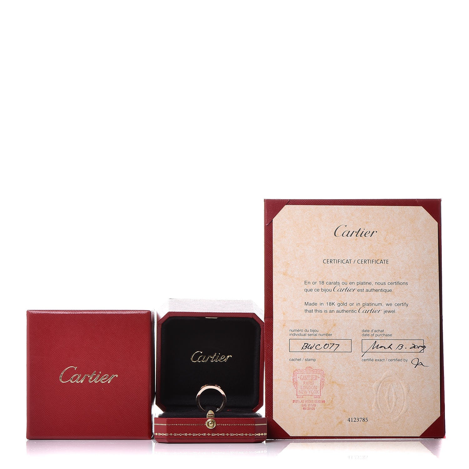 Cartier 18K Pink Gold Sapphire Garnet Amethyst 5.5mm LOVE Ring 51 5.75 5 of 5