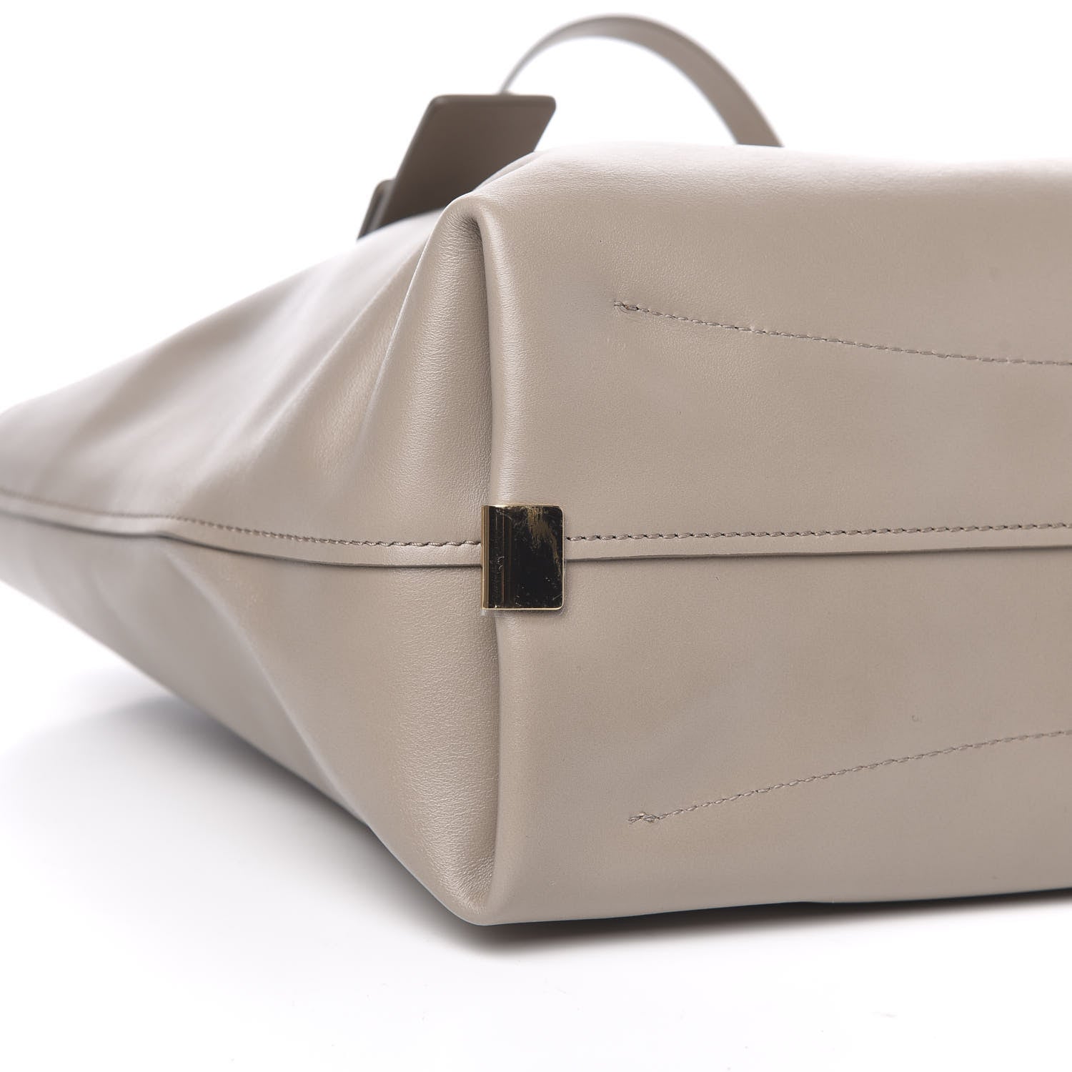 Chloe Shiny Calfskin Suede Medium C Zipped Tote Motty Grey 7 of 9