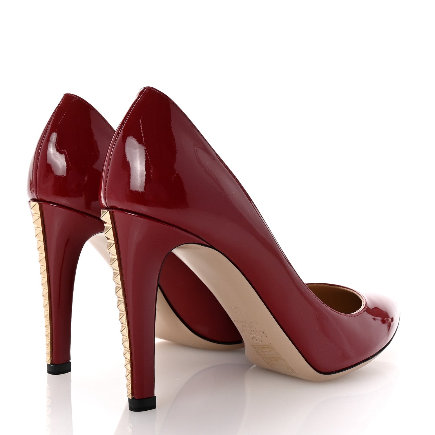 Valentino Garavani Patent Rockstud No Limit 95mm Pumps 38 Red 5 of 8