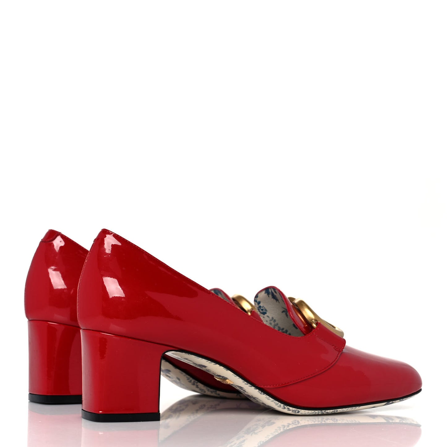 Vernice GG Victoire 55mm Loafer Pumps 36 Hibiscus Red
