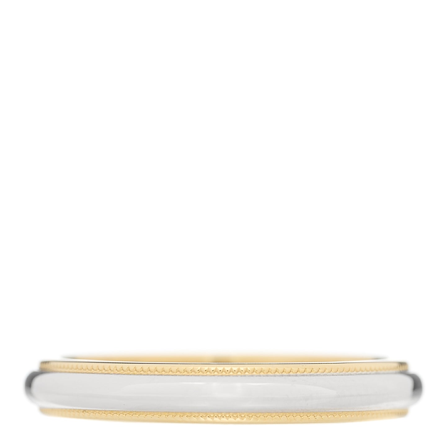 Platinum 18K Yellow Gold 3mm Milgrain Wedding Band Ring 57 8