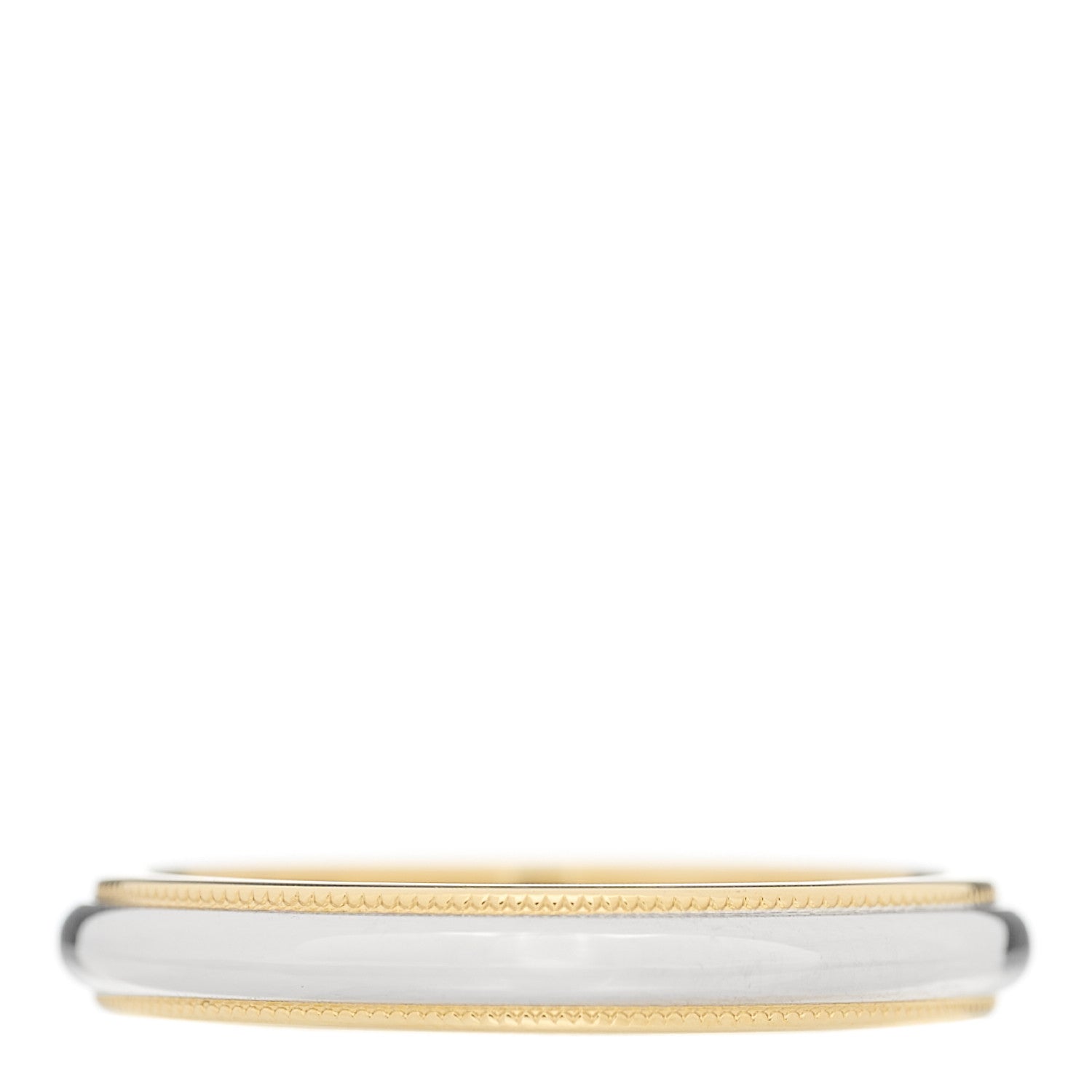 Tiffany Platinum 18K Yellow Gold 3mm Milgrain Wedding Band Ring 57 8 1 of 5