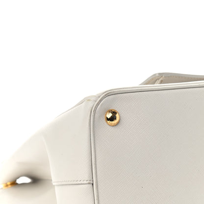 Prada Saffiano Lux Galleria Front Pocket Tote Talco Platino 7 of 18