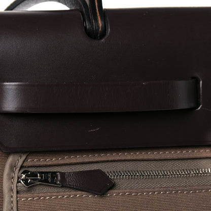 Hermes Vache Hunter Toile Herbag Zip 31 PM Etoupe Ebene 17 of 19