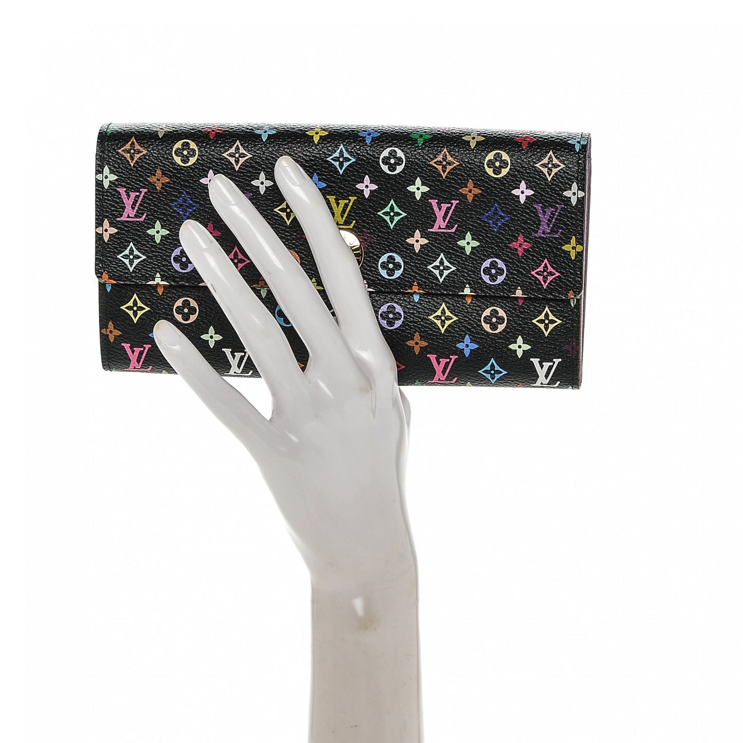 Monogram Multicolor Sarah Wallet Black Violet