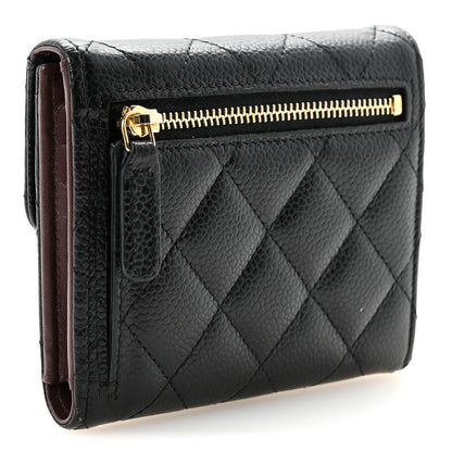 Chanel Caviar Quilted Compact Flap Wallet Black 3 of 9